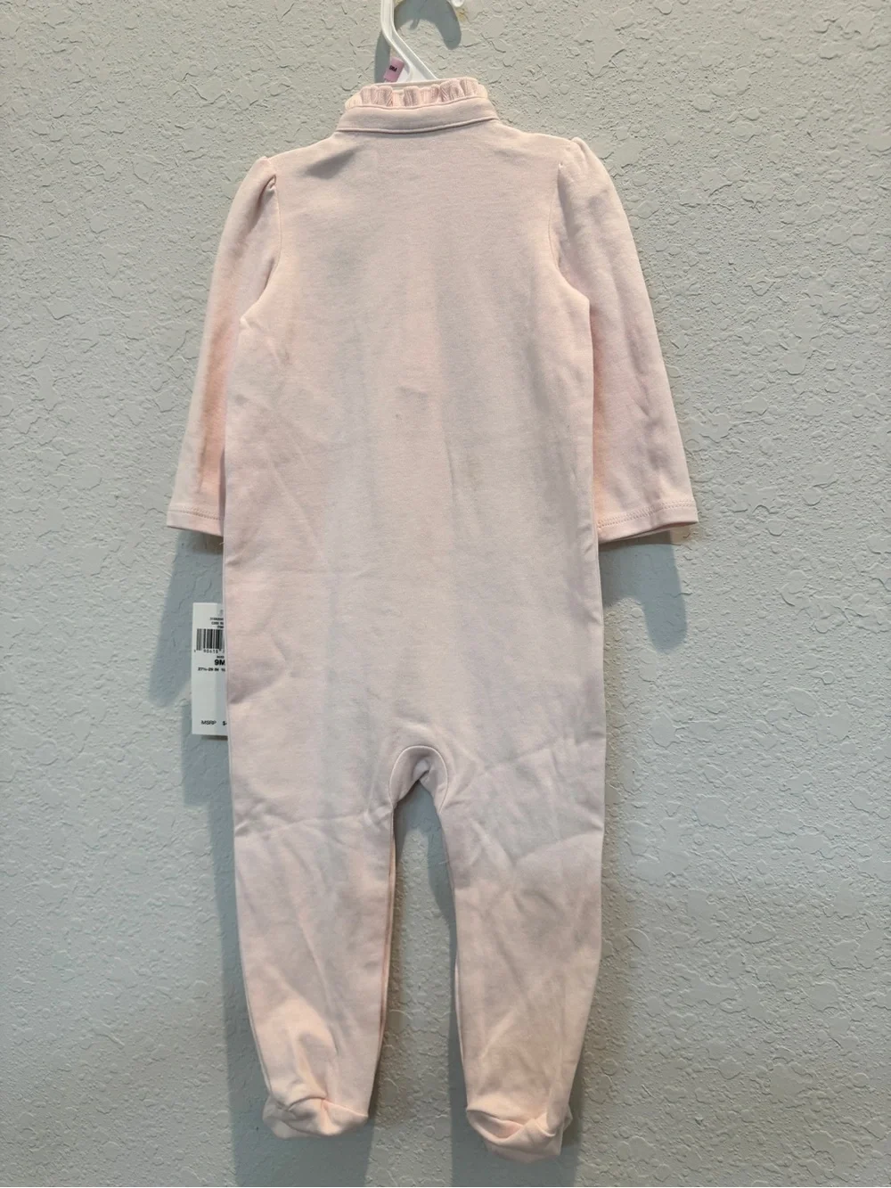 NWT Polo Ralph Lauren Embroidered Polo Bear Footed Coverall baby sz 9M